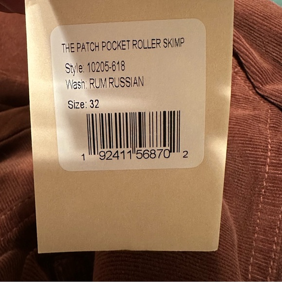 MOTHER NWT The Cord Patch Pocket Roller Brown Corduroy Flare Pants - Picture 6 of 9